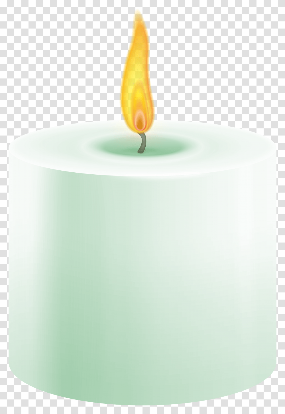 Green Pillar Candle Clip Art Flame, Cylinder, Plastic Wrap Transparent Png