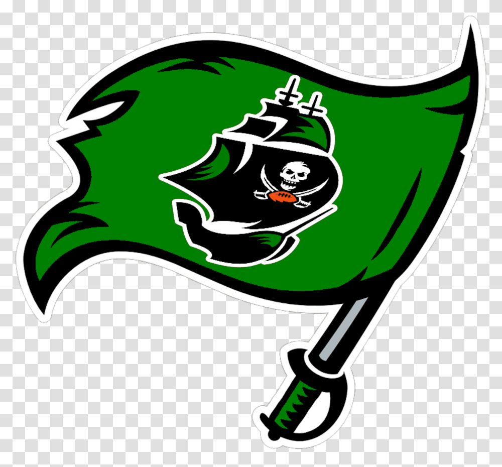 Green Pirate Logo Logodix Tampa Bay Buccaneers Logo, Clothing, Apparel, Helmet, Sport Transparent Png