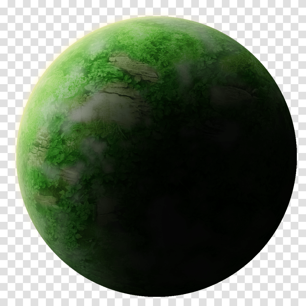 Green Planet Circle, Moon, Outer Space, Night, Astronomy Transparent Png