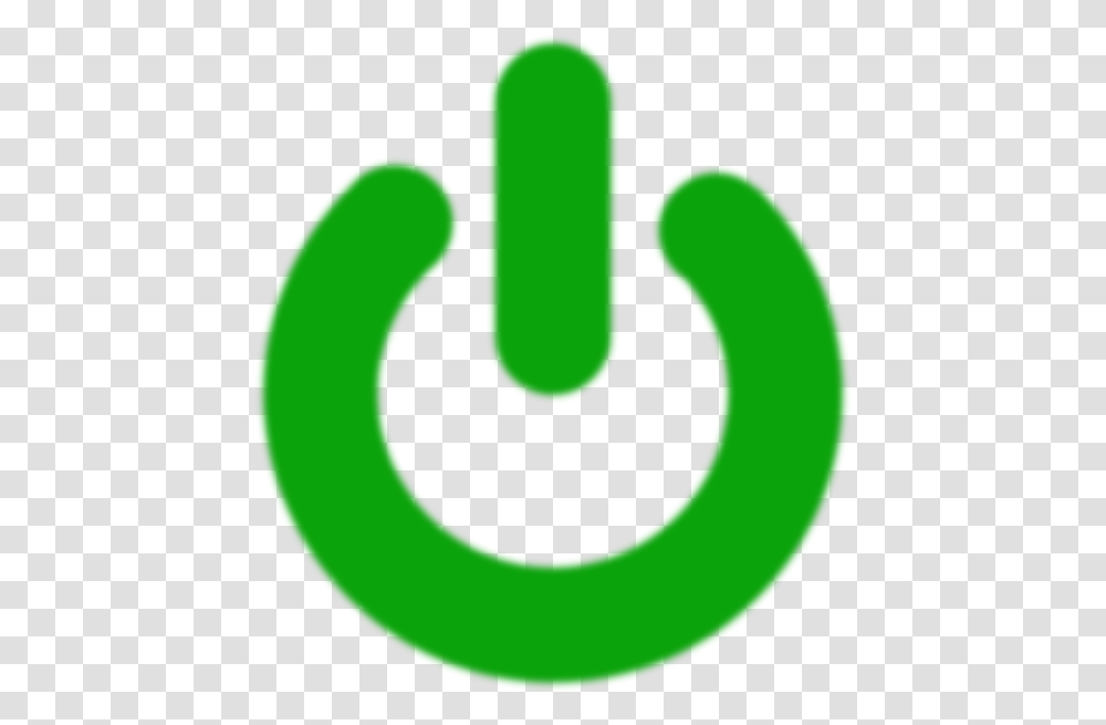 Green Power Button Clipart Power On Logo Green, Text, Alphabet, Symbol, Number Transparent Png