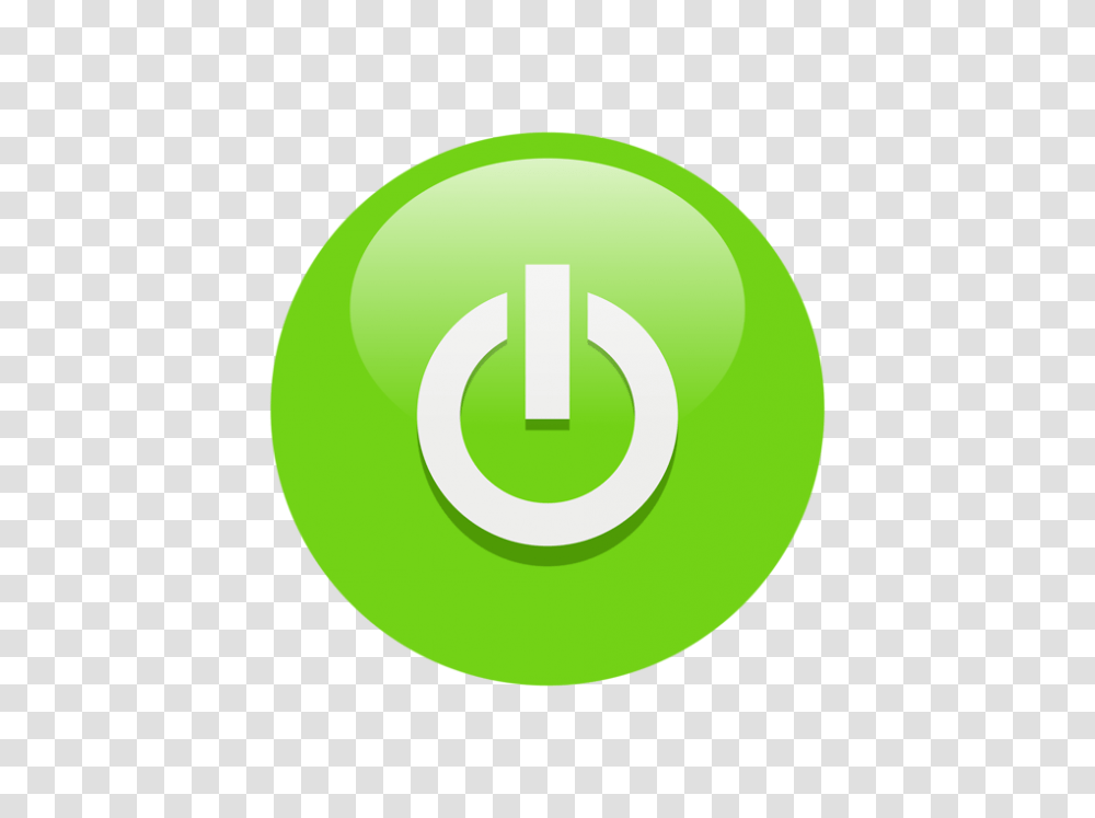 Green Power Button Symbol Icon, Tennis Ball, Sport, Sports Transparent Png