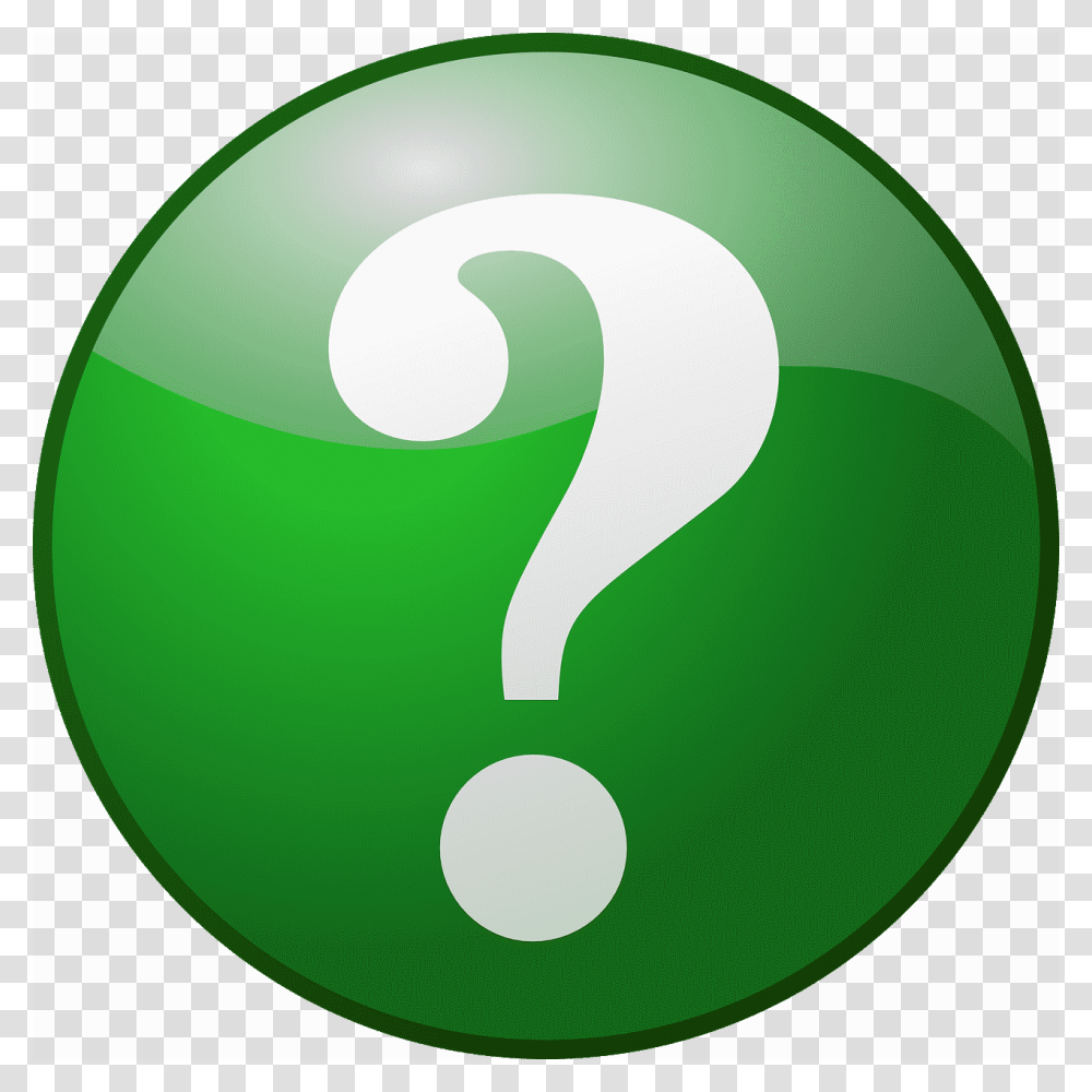 Green Question Mark Button, Number, Ball Transparent Png