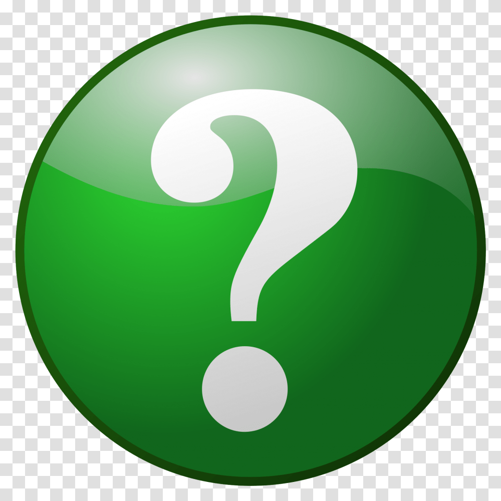 Green Question Mark Icon, Number, Ball Transparent Png
