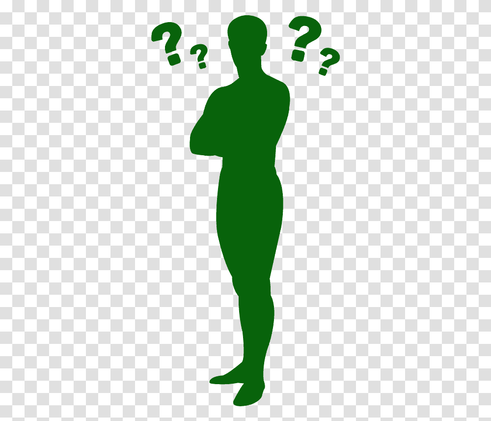 Green Question Mark Vector, Standing, Person, Sleeve Transparent Png