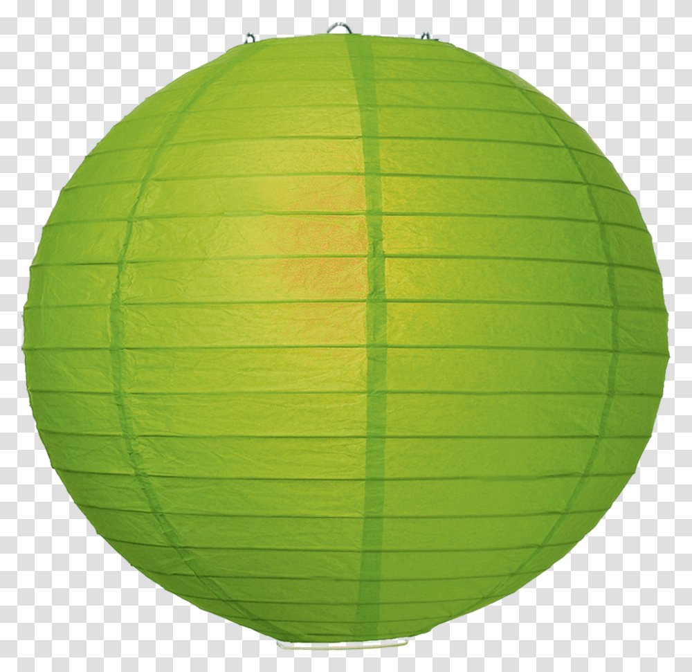 Green Ribbed Paper Lanterns, Balloon, Lamp, Sphere, Lampshade Transparent Png