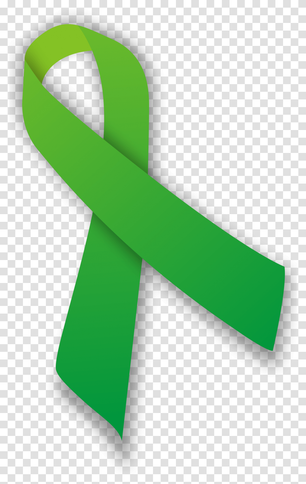 Green Ribbon 3 Image Anxiety And Depression Ribbon, Cylinder, Sash Transparent Png