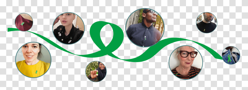 Green Ribbon Banner Image Hearing, Person, Face Transparent Png