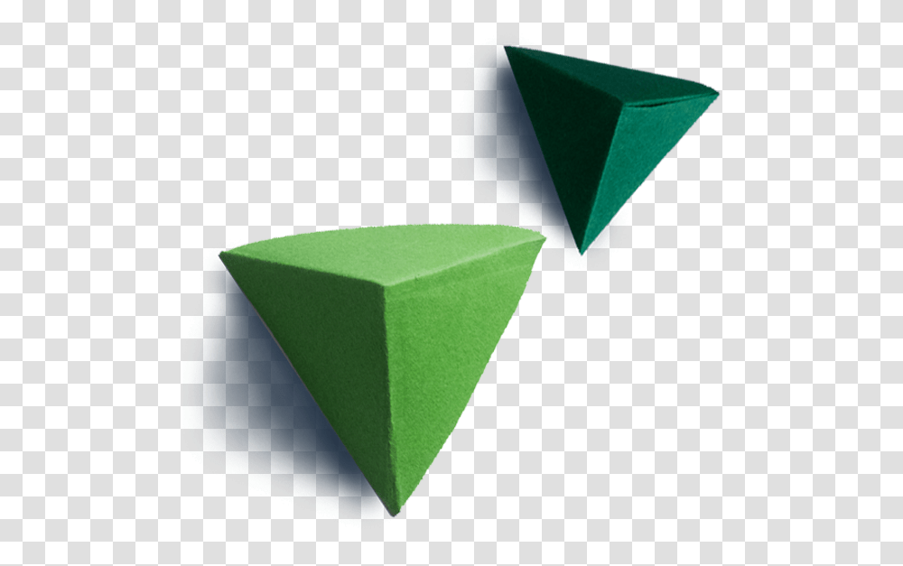 Green Ribbon Banner, Origami, Paper, Triangle Transparent Png