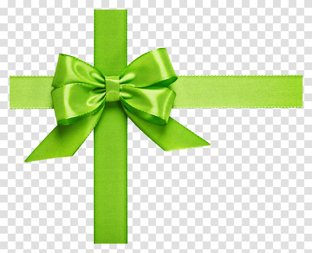 Green Ribbon Stock Photography Green Gift Ribbon, Cross, Symbol, Star Symbol Transparent Png