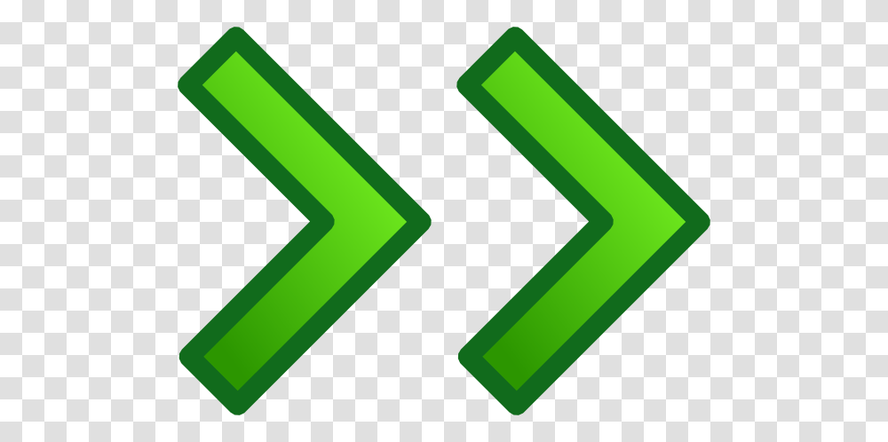Green Right Double Arrows Set Clip Art, Logo, Trademark Transparent Png