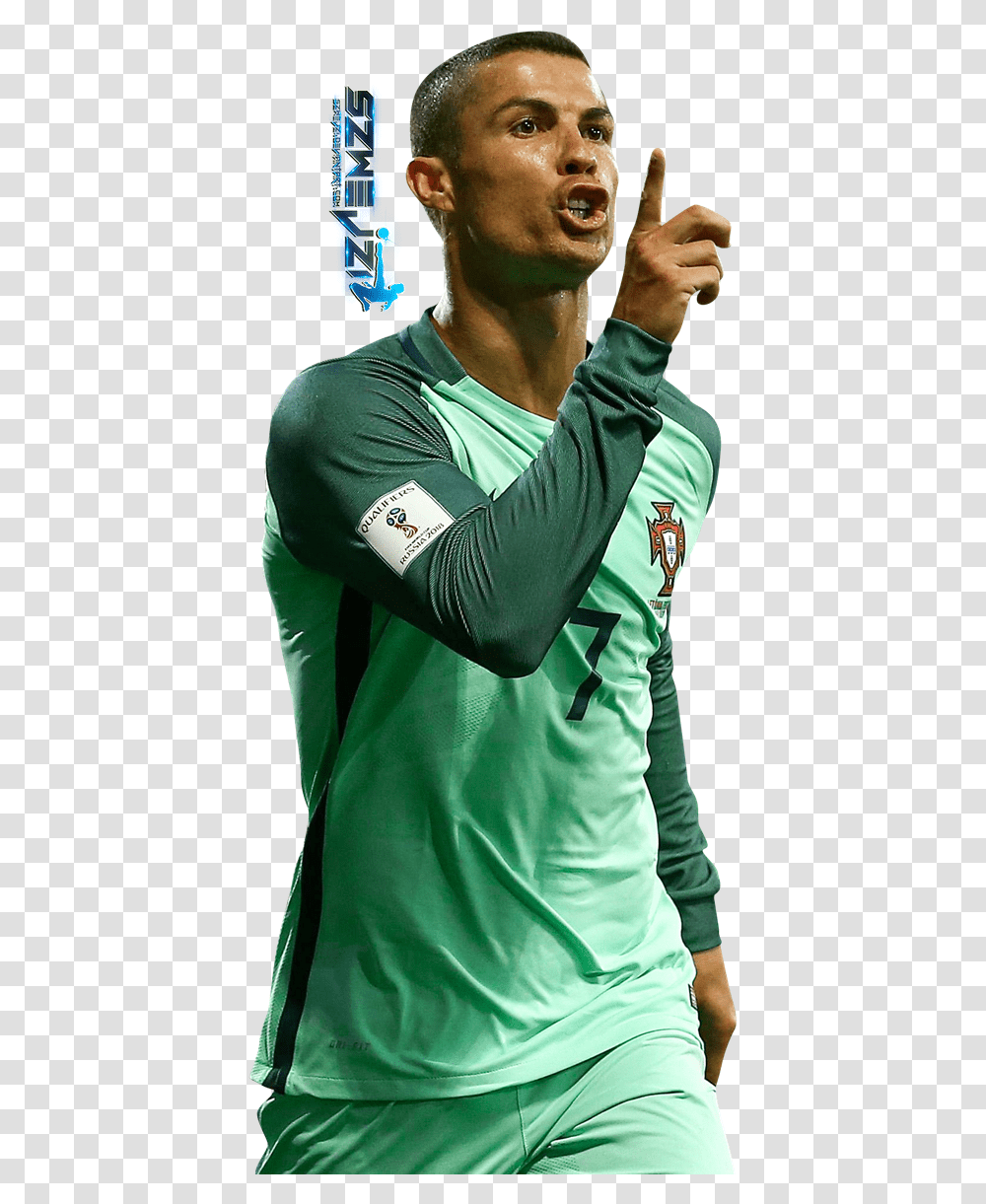 Green Ronaldo Portugal Jersey, Sleeve, Person, Arm Transparent Png