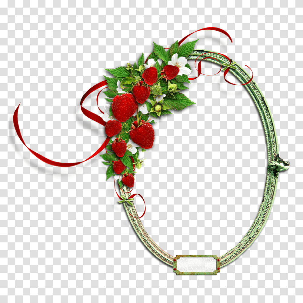 Green Round Frame, Bow, Floral Design Transparent Png