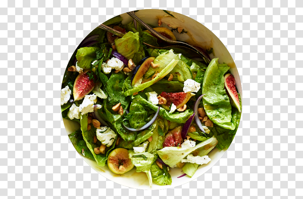 Green Salad With Figs And Goat Cheese, Plant, Food, Spinach, Vegetable Transparent Png