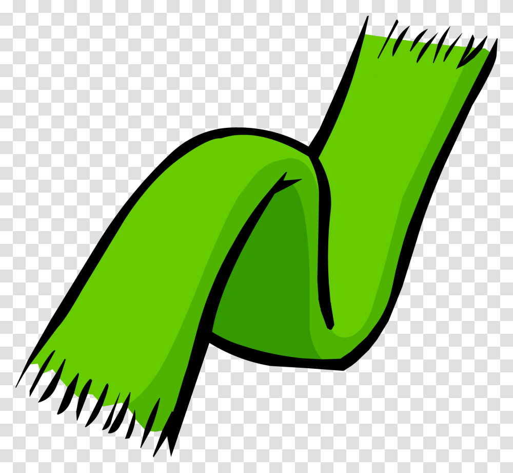 Мультяшный зелёный шарф