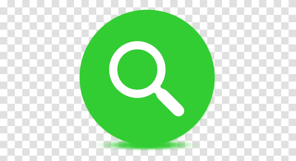 Green Search For Google Search Icon Green, Magnifying, Tennis Ball, Sport, Sports Transparent Png