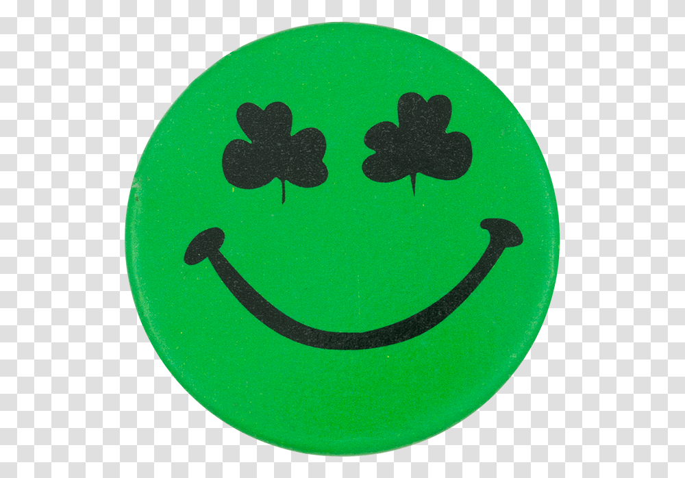 Green Shamrock Eyes 2 Smileys Button Museum Smiley, Frisbee, Toy, Logo Transparent Png