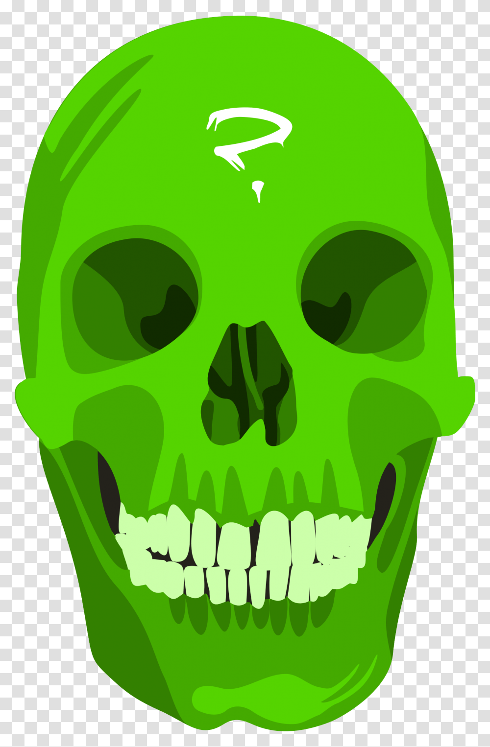 Green Skull Clipart, Recycling Symbol, Alien, Footprint Transparent Png