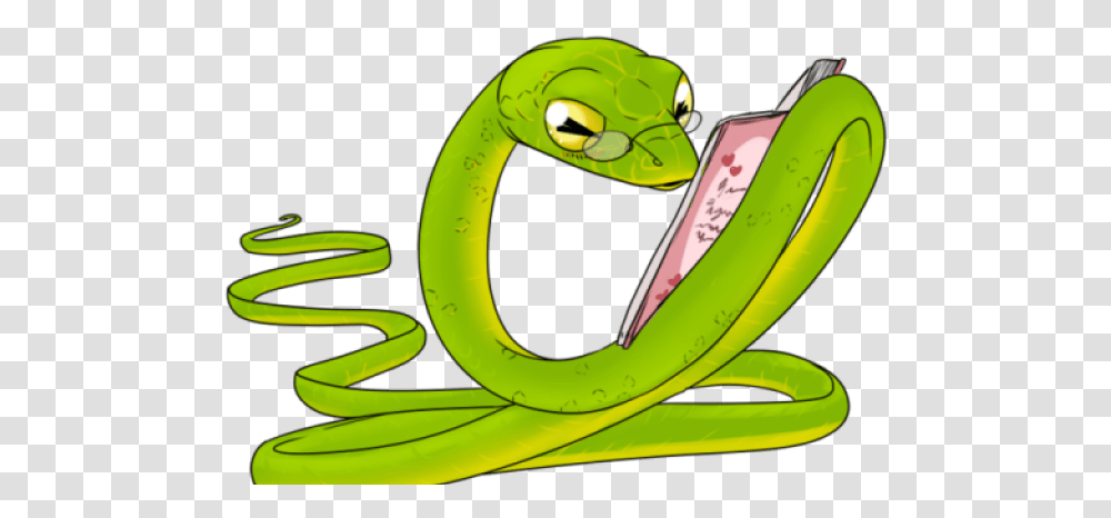 Green Snake Clipart Cartoon Cartoon, Banana, Fruit, Plant, Food Transparent Png