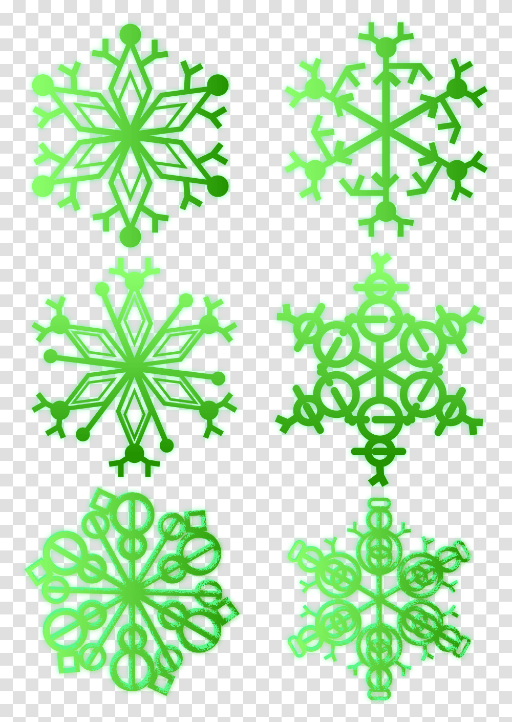 Green Snowflake Glow Fresh And Vector Image, Ornament, Pattern, Cross Transparent Png