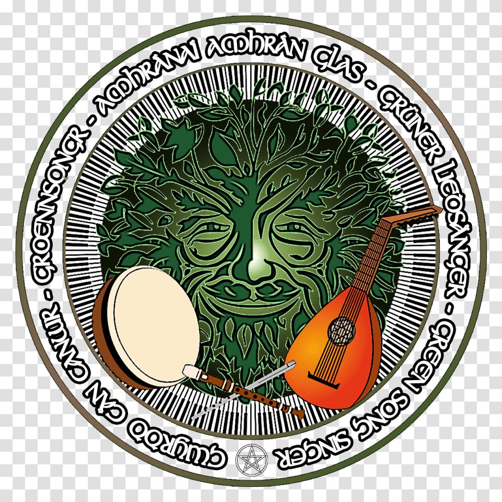 Green Song Singer Logo Apron Label, Text, Vegetation, Plant, Symbol Transparent Png