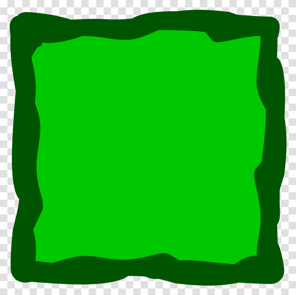 Green Squar Frame, Pillow, Cushion, First Aid Transparent Png
