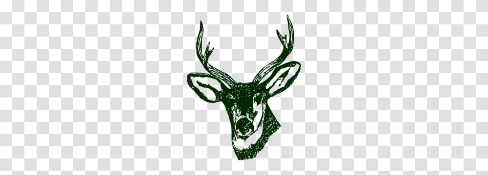 Green Stag Head Clip Art, Hand, Silhouette, Stencil Transparent Png