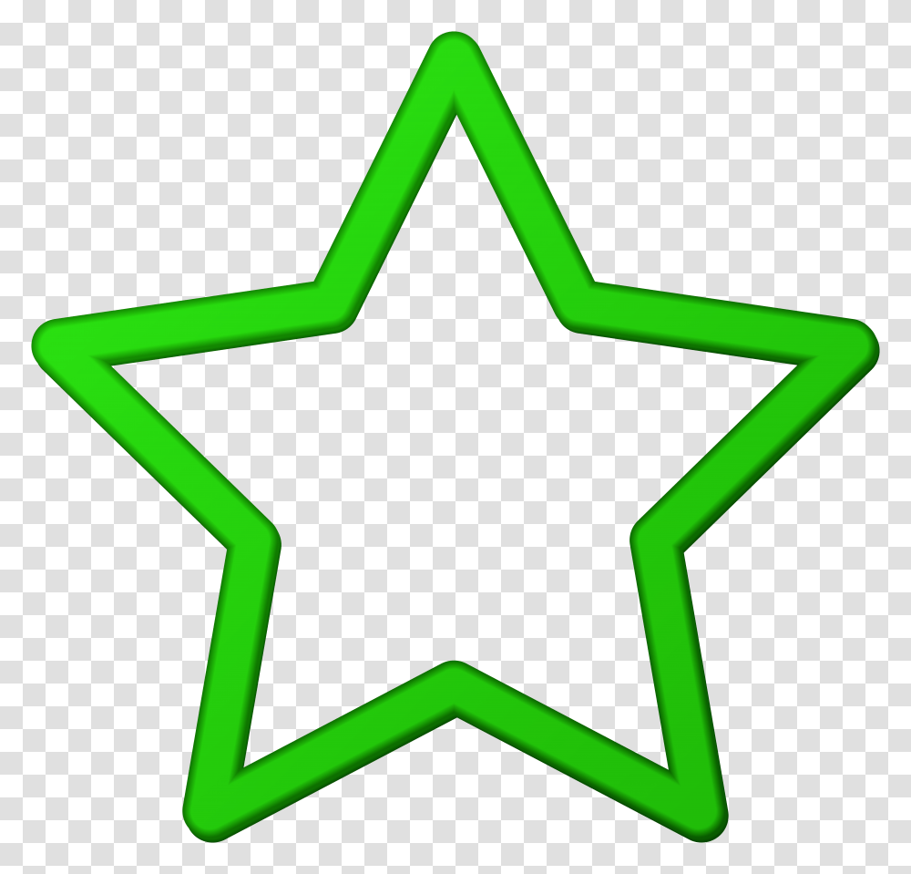 Green Star Border Frame Clip, Recycling Symbol, Star Symbol, Cross Transparent Png