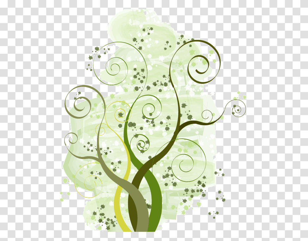Green Swirl Clipart Illustration, Floral Design, Pattern Transparent Png