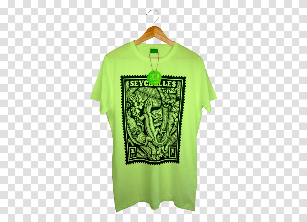 Green T Shirt T Shirt With Hanger In, Apparel, T-Shirt, Person Transparent Png