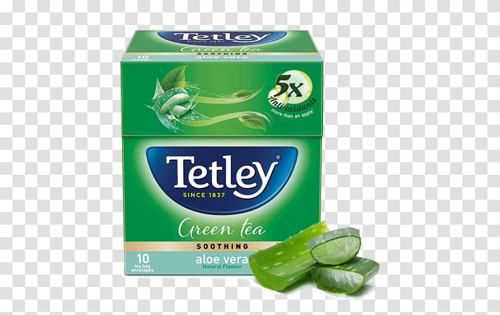 Green Tea Alovera 10s Tetley Green Tea Aloe Vera, Plant, Food, Vegetable, Gum Transparent Png