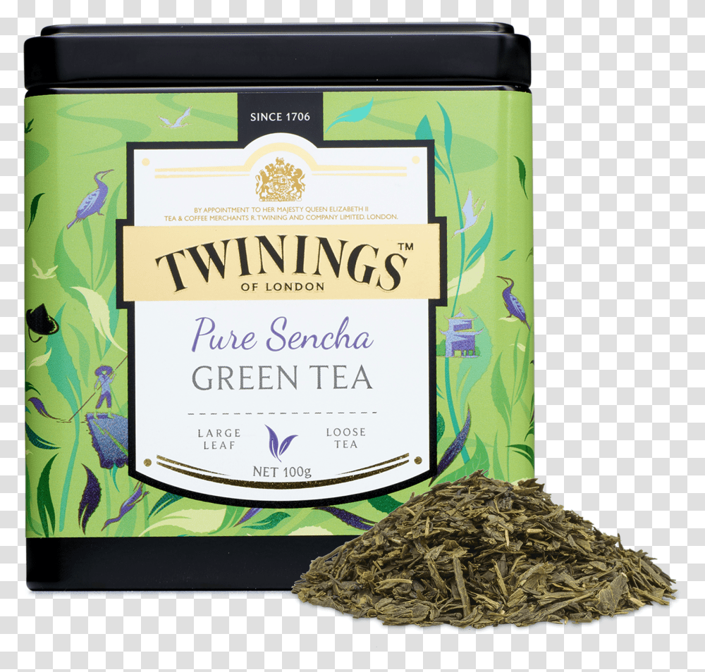 Green Tea Leaves Twinings London Strand Earl Grey Tea, Label, Plant, Beverage Transparent Png