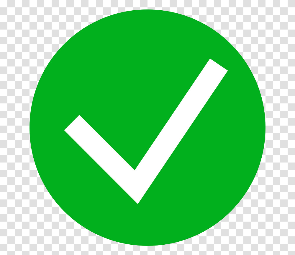Green Tick Check Mark Icon Simple Style Icon Green Tick, Symbol, First Aid, Sign, Road Sign Transparent Png
