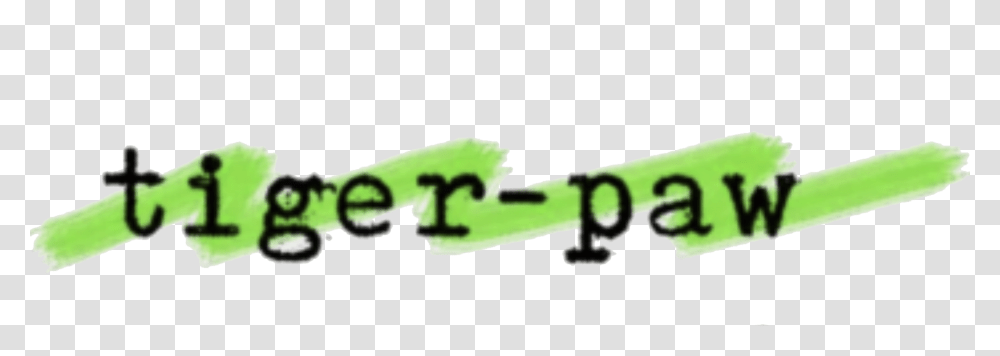 Green Tiger Paw, Word, Plant, Handwriting Transparent Png