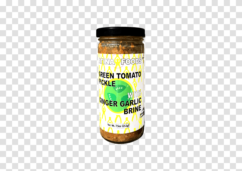 Green Tomato Pickle With Ginger Garlic Brine Atinafoods, Beer, Alcohol, Beverage, Drink Transparent Png