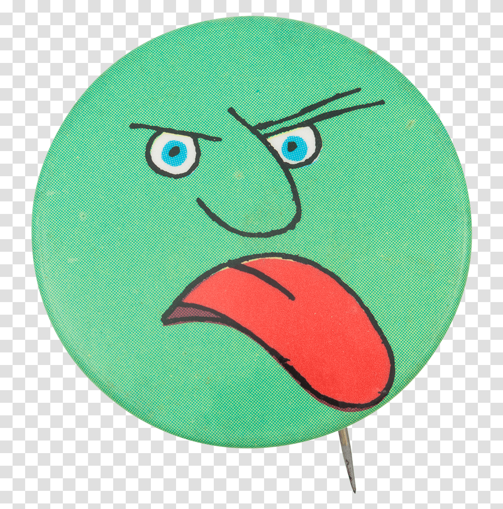 Green Tongue Out Art Button Museum Stitch, Frisbee, Toy, Angry Birds, Applique Transparent Png