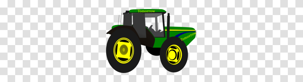Green Tractor Tomorrow Clip Art, Vehicle, Transportation, Wheel, Machine Transparent Png