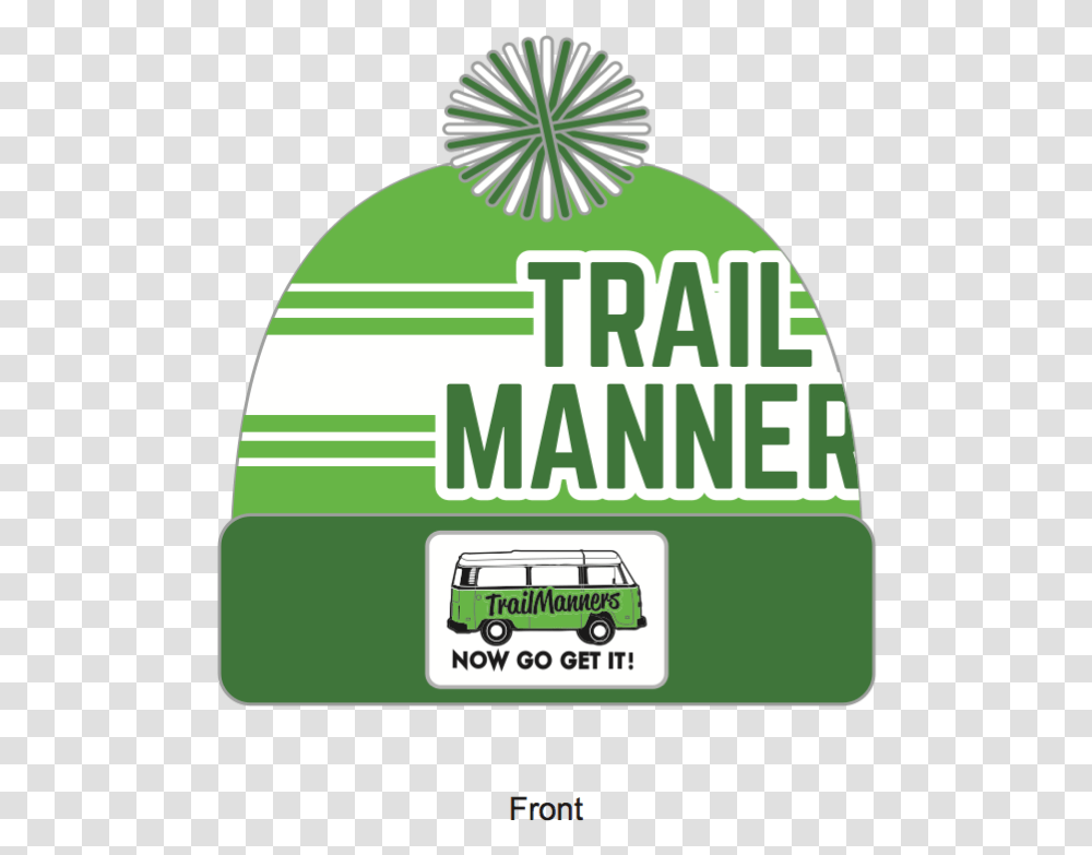 Green Trailmanners Pompom Beanie Graphics, Label, Poster, Advertisement Transparent Png
