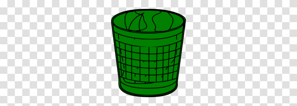Green Trash Bin Clip Art, Bucket, Basket Transparent Png