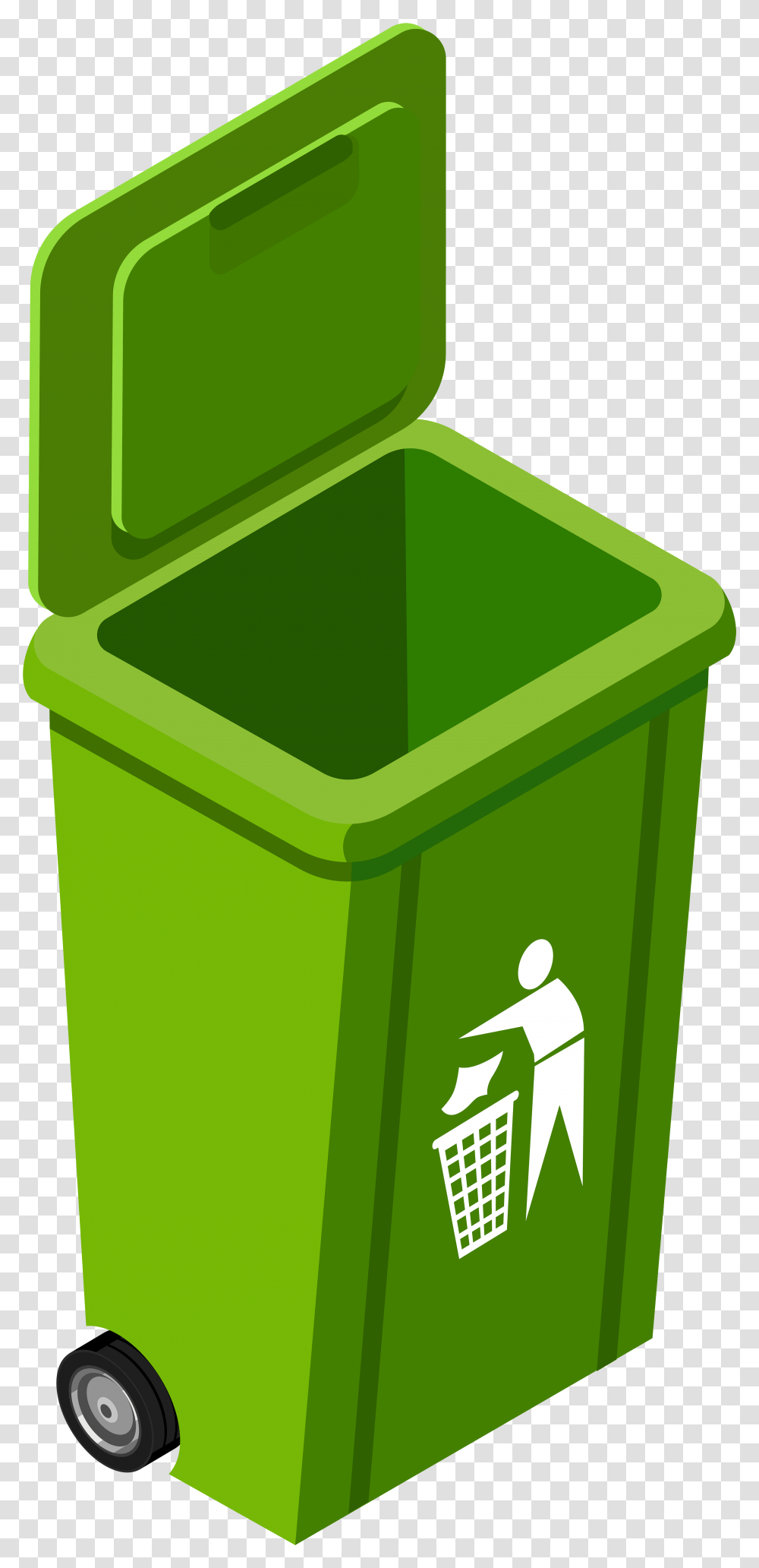 Green Trash Can Clip Art Image Green Trash Can Clipart, Recycling Symbol, Tin, Basket Transparent Png