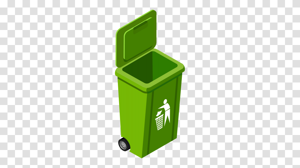 Green Trash Can Clip Art Image, Tin, Recycling Symbol Transparent Png