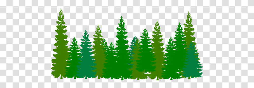 Green Tree Line Clip Art Pine Trees Silhouette, Plant, Fir, Abies, Conifer Transparent Png