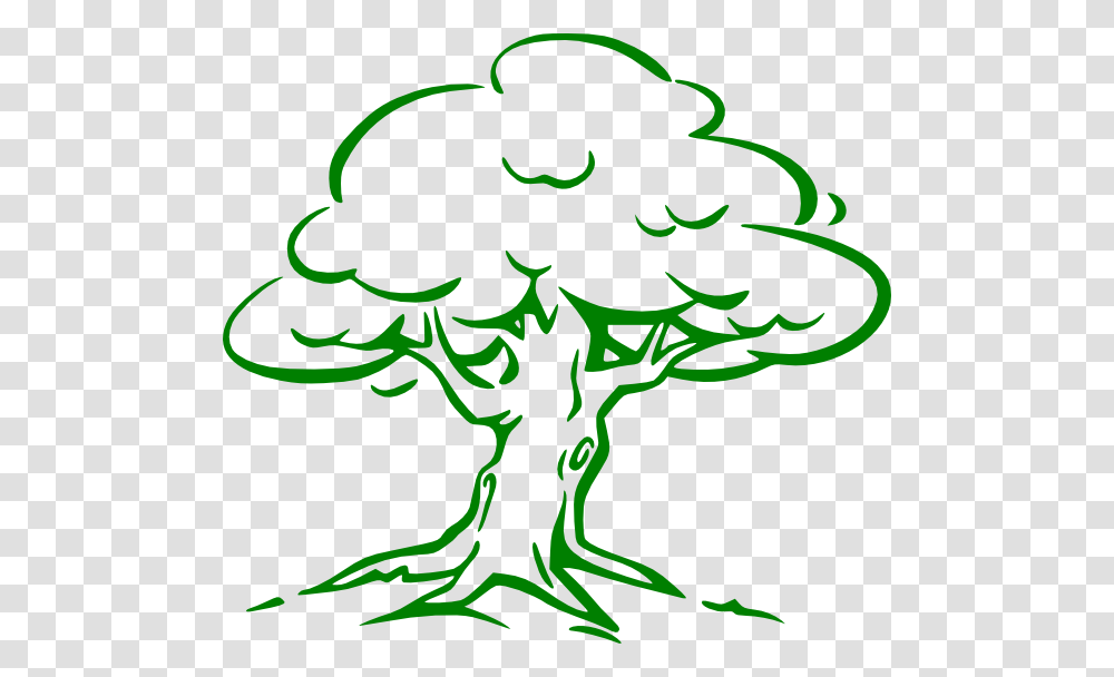 Green Tree Outline Clip Arts For Web, Plant, Root, Flower, Blossom Transparent Png