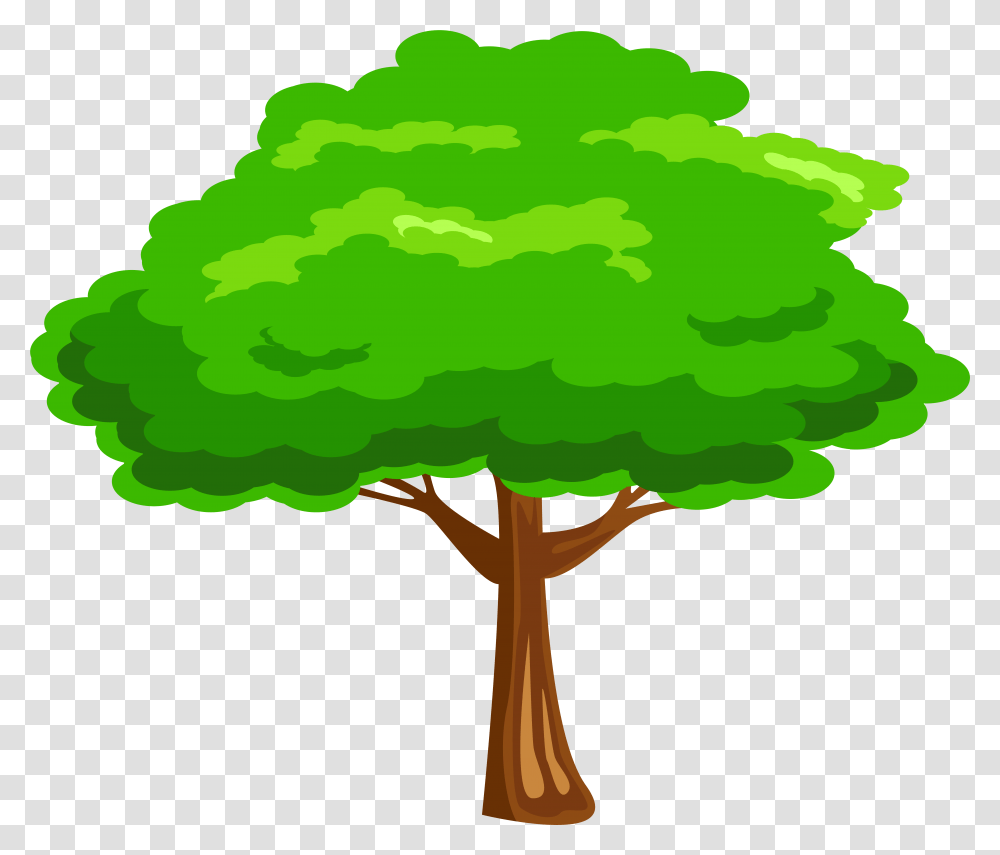 Green Tree Tree Cartoon, Plant, Fungus, Vegetation, Cross Transparent Png