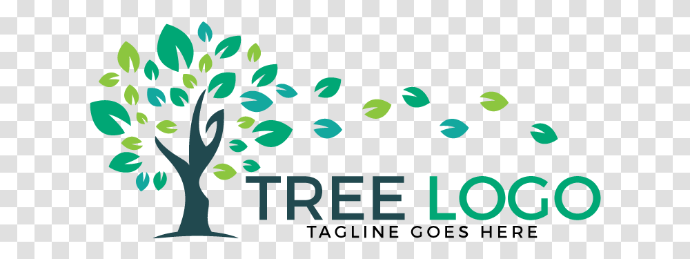 Green Tree Vector Logo Design Tree Vector Logo, Animal, Text, Invertebrate, Insect Transparent Png