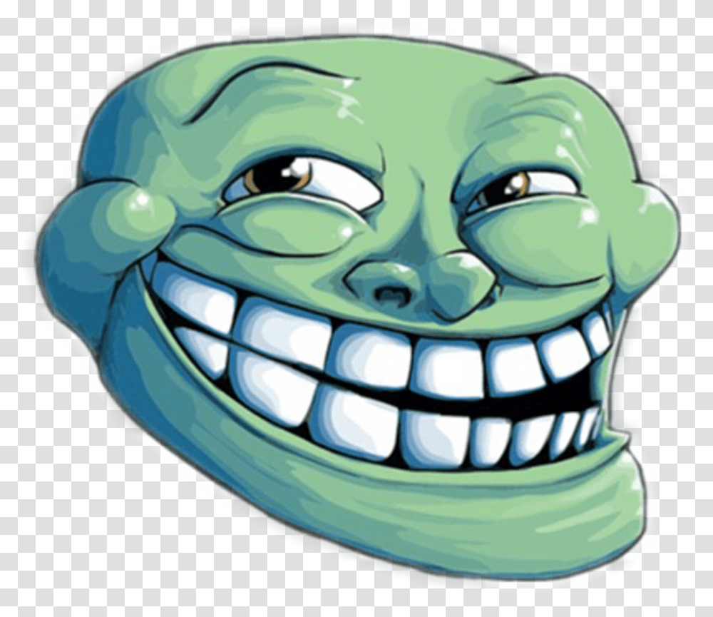 Green Troll Meme Download Green Troll Meme, Helmet, Teeth, Mouth Transparent Png