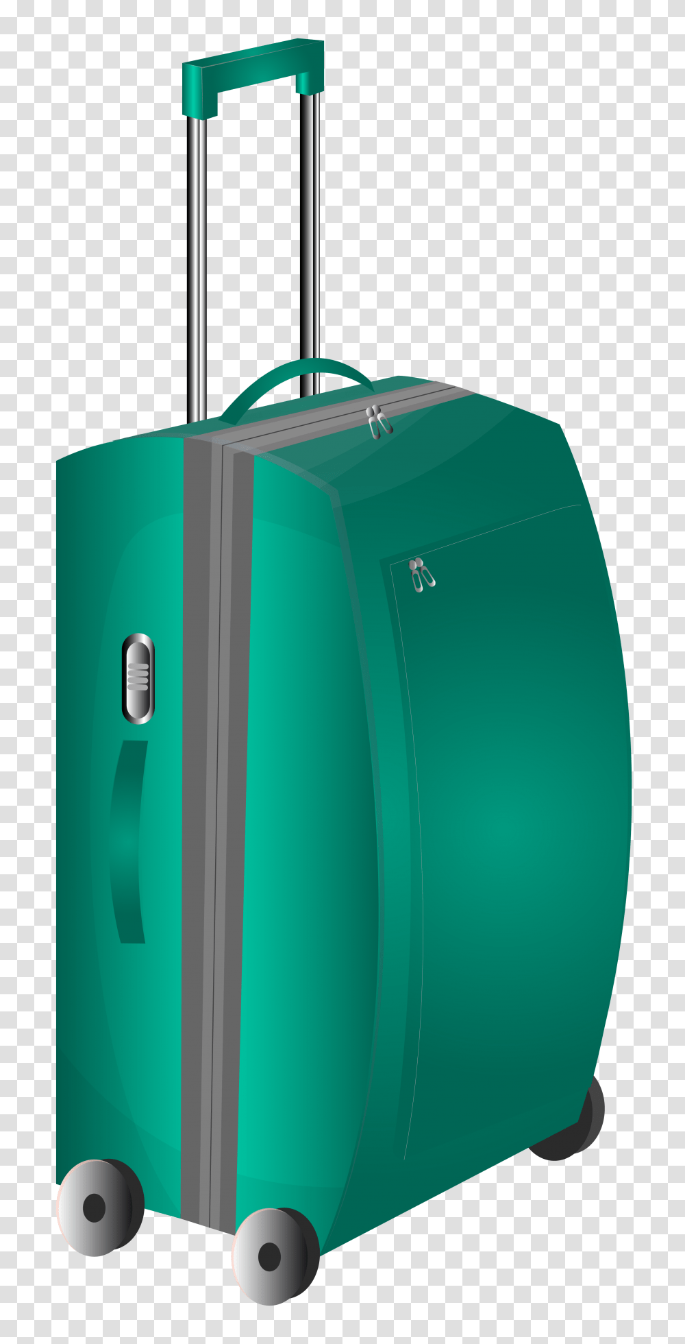 Green Trolley Travel Bag Clipart, Luggage, Suitcase Transparent Png