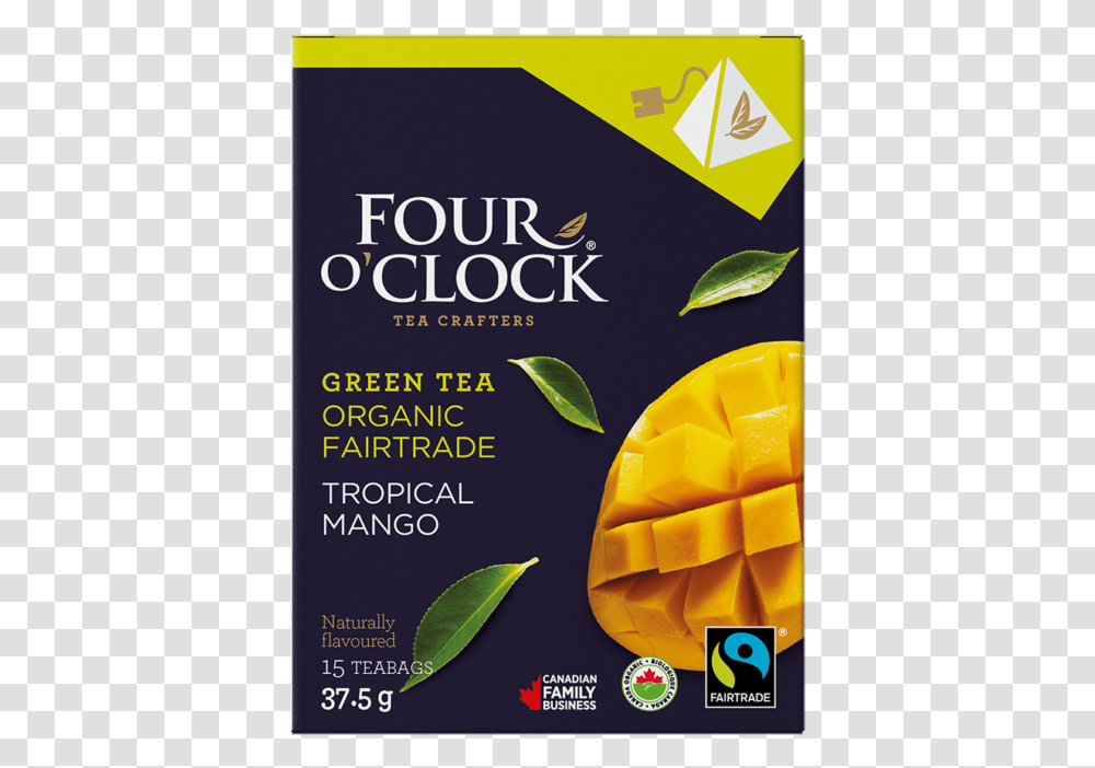 Green Tropical Mango White Tea Teabag, Plant, Vegetation, Fruit, Food Transparent Png
