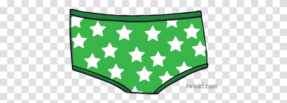 Green Underwear With White Stars Illustration Twinkl Please Rate Us, Stage, First Aid, Symbol, Star Symbol Transparent Png