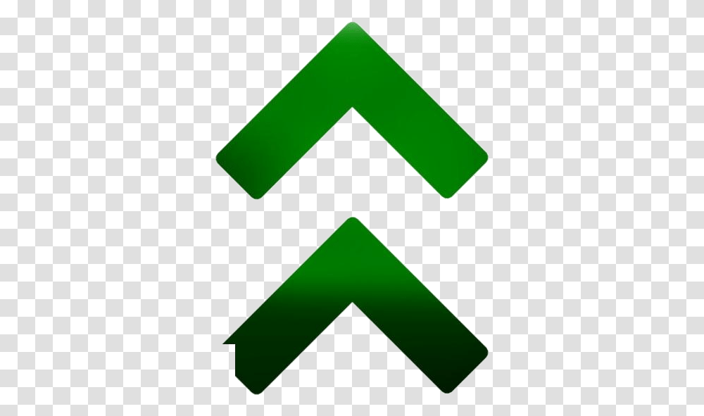 Green Up Double Arrows Set Image Clipart Sign, Triangle, Logo, Trademark Transparent Png