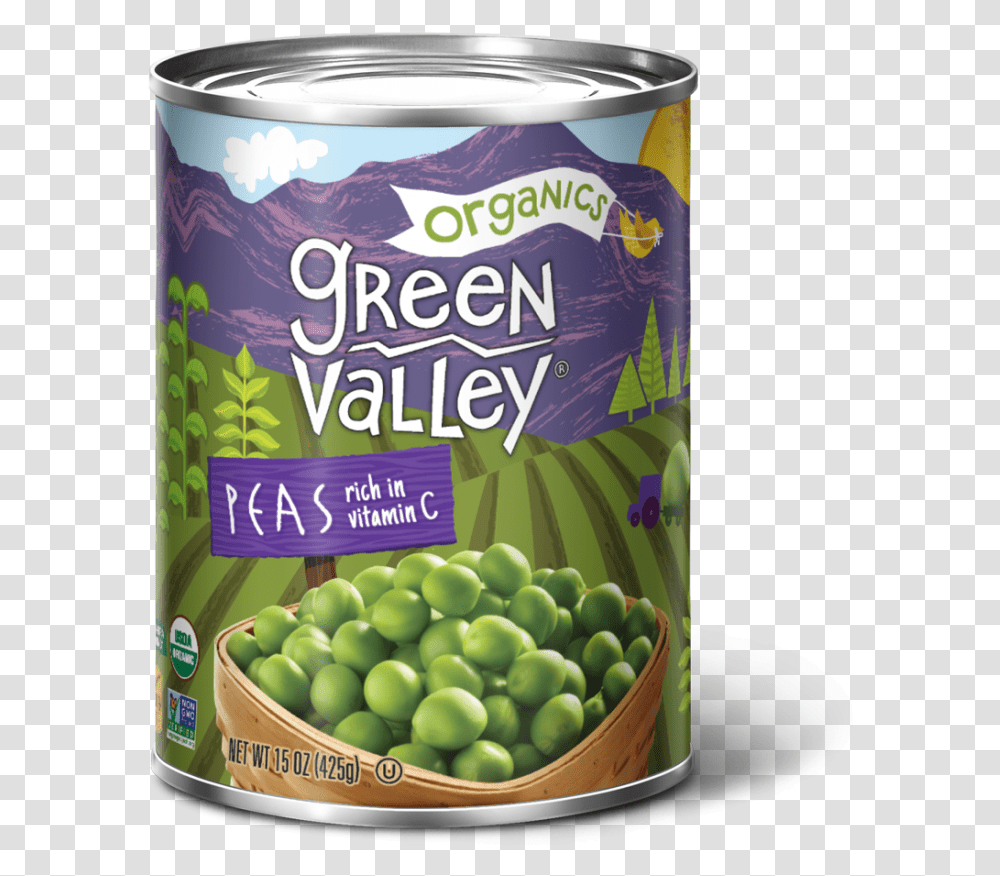 Green Valley Peas, Canned Goods, Aluminium, Food, Tin Transparent Png